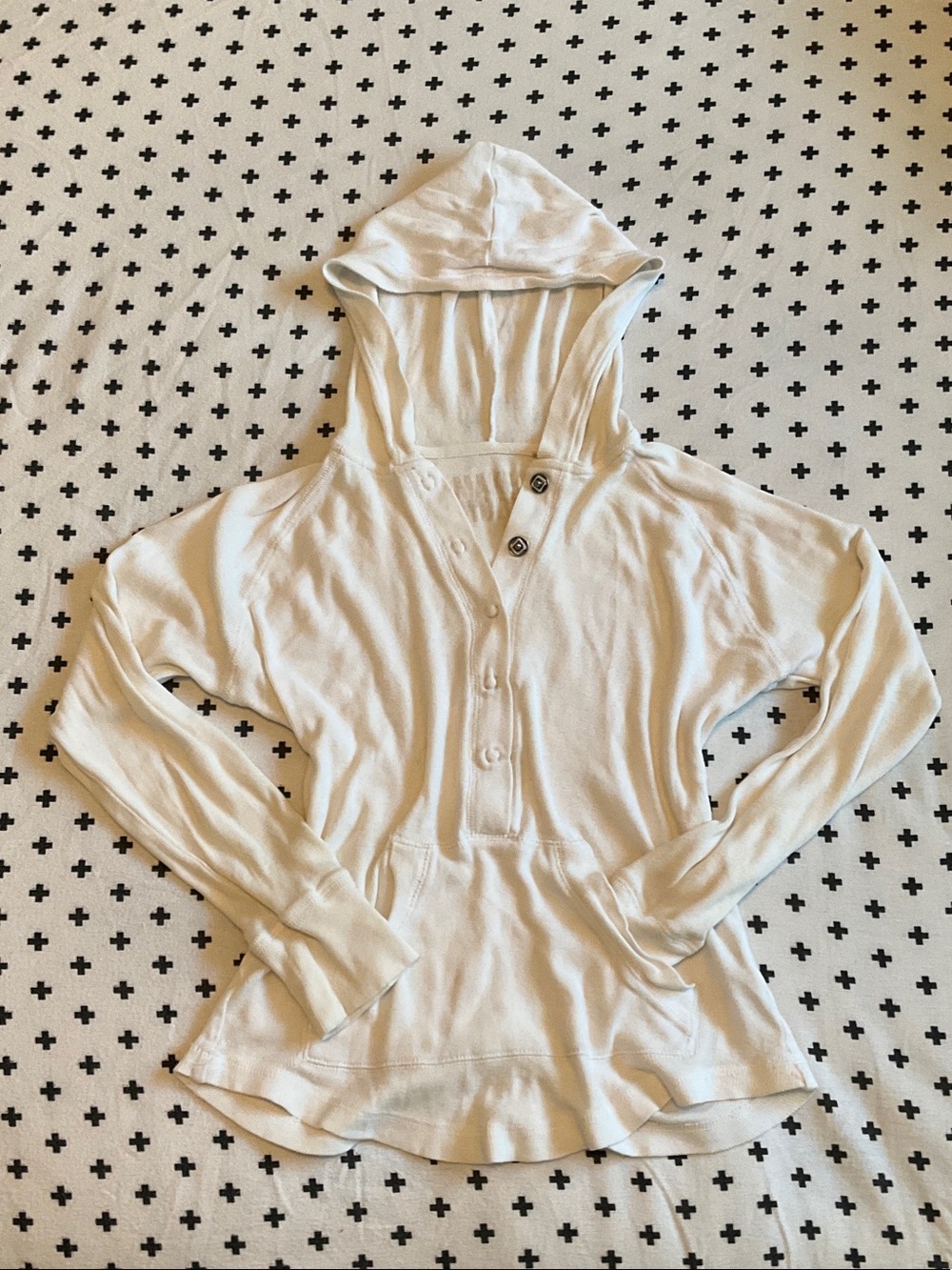 Vintage Y2K Make + Model White Hooded Top | 2000s